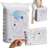 Thick Large No Pump Vacuum Storage Bags, Compresses in 3 Seconds, Save 80% Space, High Capacity, Waterproof, Moisture-Proof, Tear-Resistant, Quiet, Easy Press to Expel Air(5, M:31.5×22.1×12.6in)