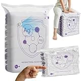 Thick Large No Pump Vacuum Storage Bags, Compresses in 3 Seconds, Save 80% Space, High Capacity, Waterproof, Moisture-Proof, Tear-Resistant, Quiet, Easy Press to Expel Air(5, M:31.5×22.1×12.6in)