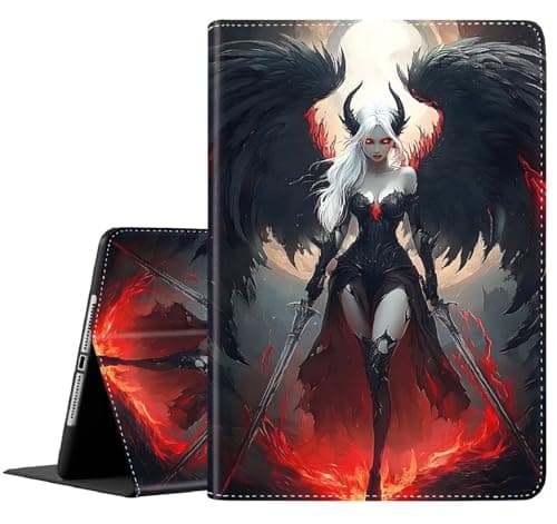 FDHHKJUKO Case for iPad 9th/8th/7th Gen Case, iPad 10.2 Case (2021/2020/2019), Slim Folding Stand Cover with Auto Wake/Sleep for iPad 10.2 inch, Dark Demon Anime Girl