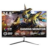 BUYRICH 24.5 Inch Gaming Monitor, 200Hz Refresh Rate, FHD 1920x1080, Fast Response Time, Built-in Speakers, Metal Stand, VESA Compatible, for PC Gamers and Home Setup