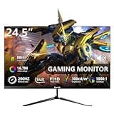 BUYRICH 24.5 Inch Gaming Monitor, 200Hz Refresh Rate, FHD 1920x1080, Fast Response Time, Built-in Speakers, Metal Stand, VESA Compatible, for PC Gamers and Home Setup