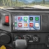 2+32G Double Din Car Stereo for Hino L6 L7 L8 2021 20222 2023 2024 2025, 7Inch Touchscreen Radio for Hino L6 L7 L8 Built-in Wireless Carplay/Android Auto/GPS/Bluetooth/FM/SWC/Backup Camera/WiFi