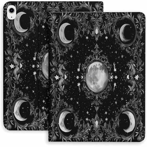 Moon Phases Ornament Case for iPad 9/10/11th Mini 5/4/3/2/1(7.9in) Mini 6(8.3in) Mini 7(8.3in),Air 4/5/6/7,Pro 11in(2021/2022/2024)