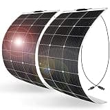 DOKIO 200W (2×100W) Flexible Solar Panels 18V Monocrystalline for 12V Battery Charging, Semi-Flexible ETFE with MC4, Series/Parallel for RV Boat Camper Van Trailer Off-Grid Use