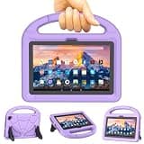DICEKOO Case for 7'' New Tablet 2022 Release, Lightweight Shockproof Kid-Proof Cover with Handle Stand - Light Purple