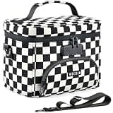 OZCHIN Smell Proof Bag with Combination Lock, Smell Proof Box Activated Carbon Fiber Smoking Accessories, Smell Proof Container, Great Gifts for Father’s Day, Premium Odor Proof Bag (Checkerboard)