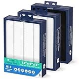 Classic 500/600 Replacement Filter for Blueair Air Purifier 503, 505, 580i, 605, 680i, 690i, H13 Grade Media & Carbon Physical Barrier for Smoke, Dander & Dust, 3-Pack Set