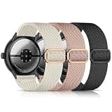 Tovimall Nylon Bands Compatible with Google Pixel Watch 4/3 45mm Watch Band,Elastic Adjustable Straps Soft Sport Wristbands Replacement for Pixel Watch 3 45mm Men Women(3 Pack)