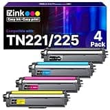 E-Z Ink Compatible Toner Cartridge Replacement for Brother TN221 TN225 Toner to Use with MFC-9130CW HL-3170CDW HL-3180CDW MFC-9340CDW MFC-9330CDW (1 Black 1 Cyan 1 Magenta 1 Yellow,4 Pack)