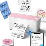 Phomemo Bluetooth Thermal Label Printer, 241BT 4X6 Wireless Shipping Label Printer for Small Business, Pink Labels Printers for Shipping Package, Compatible with iPhone, Android, Shopify, Amazon, USPS