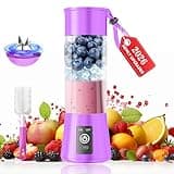 2026 Newly Upgraded Portable Smoothie Blender - Cordless Personal Blender Type-C Rechargeable, 13Oz Juice Cup BAP Free, 20,000Rpm Speed Powerful Blending, Freshly Squeezed in Sports/Office