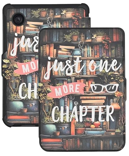 Case for Kobo Clara Colour/Clara BW/Kobo Clara 2E eReader 6 inch, Bookshelf Theme Premium PU Leather Protective Cover with Auto Sleep Wake, Just one More Chapter