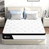 2 Twin Mattresses 10 Inch, Hybrid Mattress Medium Firm, Twin Mattress in a Box with Gel-Infused Memory Foam & Pocketed Springs, Motion Isolation, Breathable Knit Fabric, Strong Edge Support