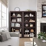 Garvee Rustic 5-Tier Wooden Bookcase - 67.4" Tall Farmhouse Open Display Bookshelf with 5 Sturdy Shelves for Home Office, Living Room, Bedroom - Dark Cherry, 800×320×1712mm