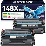 ZIPRINT 148X High Yield Black Toner Cartridge with Chip Compatible Replacement for HP 148X 148A W1480X W1480A for LaserJet Pro 4001dw 4001dn 4001n MFP 4101fdw 4101fdn 2 Pack 148X Toner Cartridge