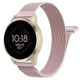 Astorgos 18mm Metal Watch Band Compatible with Venu 4 41mm/3S/2S; Forerunner 265S/255S; Vivoactive 4S/Vivomove 3S, Mesh Stainless Steel Replacement Strap Clasp Wristband, Pink