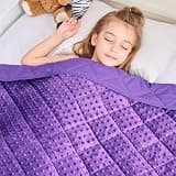yescool Grape Weighted Blanket 3 lb Small Weighted Blanket for Girls, Minky Weighted Throw Blankets for 20-45lbs, 36 * 48in