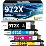 UPRIIN 972X Ink Cartridges Replacement for HP 972X for HP Pagewide Pro MFP 477dw 477dn 452dn 577dw 552dn 552dw P55250dw 477 452 552 577 Printer High Yield (4 Pack, Black, Cyan, Yellow, Magenta)