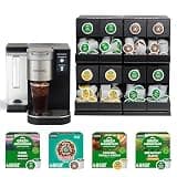 Keurig Medium Office Coffee Station Bundle Includes K-2550 Single Serve Coffee Maker with 110 oz Water Reservoir + 4 Value 48ct K-Cup Pod Coffee Boxes (192 Servings) + 1 K-Cup Pod Merchandiser