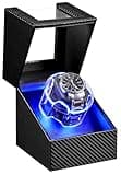 ANWBROAD Watch Winder for Automatic Watches, 4 Modes Single Automatic Watch Winder box with LED Crystal Design, Rotating Watch Case with Super Quiet Motor with Type-C Adapter,UJWW006C