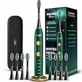 Wagner Stern WHITEN+ Electric Toothbrush, 48,000 VPM, Pressure Sensor, 5 Modes, 8 Brush Heads, Travel Case