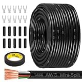 MOOKEERF 14/4 AWG Mini-Split Cable - 200FT 14 AWG 4 Conductor Control Cable 300V Stranded Oxygen-Free Pure Copper Wire for Mini Split Air Conditioner,Heat Pump,HVAC Systems and Speaker Systems