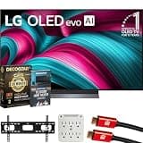 LG 55" C5 OLED evo 4K UHD Smart webOS TV (2025) Bundle with CPS Exclusive 26 Month Protection, 2X HDMI Cable, Wall Mount, 6-Outlet Surge Adapter & Deco Gear Complete Home Theater Beginner′s Guidebook