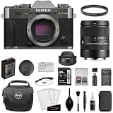 FUJIFILM X-T30 III Mirrorless Camera (Charcoal) Bundle with Sigma 18-50mm f/2.8 DC DN Contemporary Lens + 64GB Card + Card Reader + UV Filter + Battery Charger + Camera Bag + Cleaning Kit (12 Items)