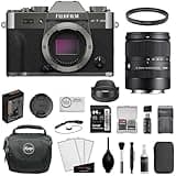 FUJIFILM X-T30 III Mirrorless Camera (Charcoal) Bundle with Sigma 18-50mm f/2.8 DC DN Contemporary Lens + 64GB Card + Card Reader + UV Filter + Battery Charger + Camera Bag + Cleaning Kit (12 Items)