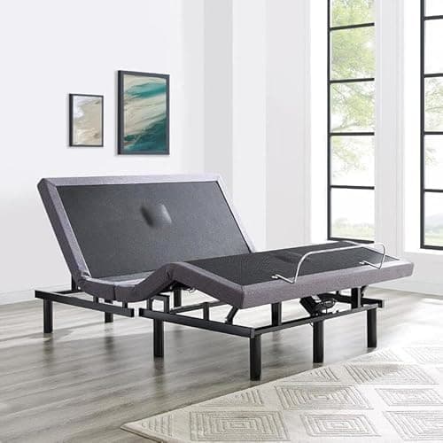 Naomi Home idealBase Adjustable Bed Base with Massage, Head and Foot Incline, Wireless Remote