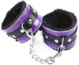 Newly Purple Bondage Kit Sex Fuzzy Handcuffs Set for Bedroom Sex Accessories for Adults Couples Sex Furniture Sex Toys for Women Men Kinky Play Hand Leg Cuffs Couple Under Queen Bed Sweater B4-V9
