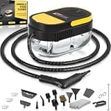 Gautye Steam Cleaner, 3 Level Adjustable Handle with 15 Accessories, Black