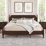 Cozyman Solid Wood Spindle Post Bed Frame King Size with Headboard, Traditional Wooden Platform Bed, 13 Wood Slat Support, No Box Spring Needed, Easy Assembly, Noise Free, Dark Walnut Color
