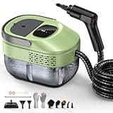 Steam Cleaner for Home & Car, 3-Level Adjustable Steamer for Cleaning, 15s Heat-Up & 1.6L Large Tank, Handheld Steam Cleaner for Car Detailing, Home, Tile, Grout,Furniture with 15pcs Accessories