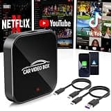 3-in-1 Magic Video Box—Wireless CarPlay & Android Auto Adapter Support Netflix,YouTube,TikTok,TF Card,Wired-to-Wireless Conversion, No Latency Car Play AI Box for Cars from 2016 & IOS10+/Android 11+