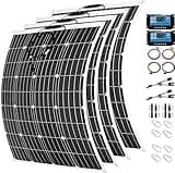 2000 Watt Solar Panel Kit, 4 × 500 Watt Flexible Solar Power Panel Photovoltaic Module with 40A Solar Charge Controller Monocrystalline Solar Panel for Camping Off Grid Battery Charging Boat