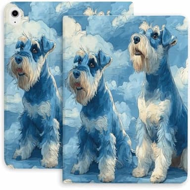 Blue Schnauzers Case for iPad 9th/10th/11th Gen,Mini 5/4/3/2/1(7.9in) Mini 6 (8.3in) Mini 7(8.3in),Air 4/5/6/7,Pro 11in(2020/2021/2022/2024) Auto Wake/Sleep