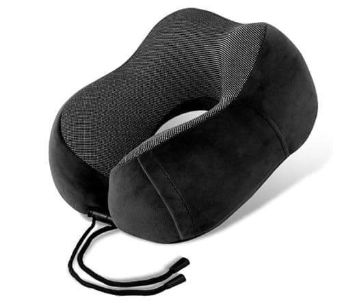 BASANYAO AirRest Memory Foam Travel Pillow (Black)