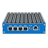 UDPTCP Fanless Mini PC J6412 with DDR4 M.2 Nvme 4*i226 2.5G LAN, 2*USB2.0, 2*USB3.0,HDMI,DP,SIM Card Slot,Mini Desktop Computer Support Dual Band WiFi for Industry Business,8GB RAM 128GB SSD
