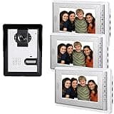 AMOCAM Wired Video Intercom Doorbell System, 3PCS 7-Inches LCD Monitor HD Camera Video Door Phone Doorbell Kits, Support Monitoring, Unlock, Dual-Way Door Intercom, IR Night Vision, Indoor Outdoor