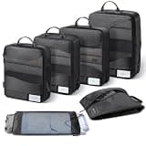 TOPEAST Compression Packing Cubes 6 Set Suitcase Organizer Bags for Travel
