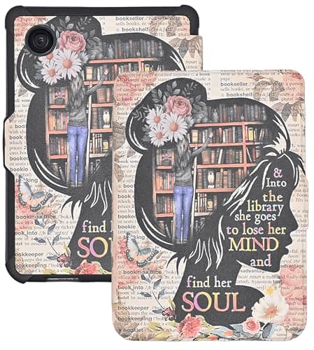 Case for 6" Kobo Clara Colour (2024) /Clara BW (2024) /2E (2022) eReader, Book Lovers Gifts Premium PU Leather Protective Cover with Auto Sleep Wake
