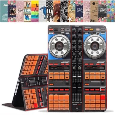 ERWYTYIOI for iPad Mini 7 (A17 Pro) 2024/iPad Mini 6 2021 Case, Slim PU Leather Folio Smart Cover with Stand & Auto Wake/Sleep for iPad Mini 7th/6th Generation 8.3 Inch, DJ Mixer Deck Controller