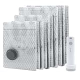 Rechargeable Vacuum Storage Bags - 9 Pack Space Saver Bags for Clothes, Travel & Home Organization, Airtight and Durable for Maximum Compression Efficiency