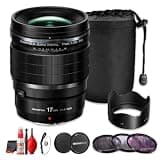 Olympus M.Zuiko Digital ED 17mm f/1.2 PRO Lens for Micro Four Thirds, Fast Wide Angle Prime Lens (Bundle)