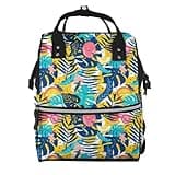 Pioyoku Tropical Palm Leaves (1) Print Diaper Bag Backpack -Multifunction Travel Baby Diaper Bag,Baby Bags For Girls Boys