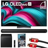 LG 77 Inch C5 Series OLED evo 4K UHD Smart webOS TV (2025) OLED77C5PUA Bundle with HWQ800H 5.1.2 ch. Q-Series Soundbar System, 2X HDMI Cable and Deco Gear Home Theater Beginner's Guide