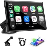 Carplay Screen for Car, 7 inch Wireless Carplay & Android Auto(Black)