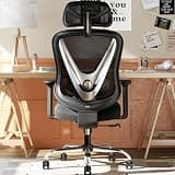 HOLLUDLE Ergonomic Mesh Office Chair - 3D Adjustable Lumbar Support & 3D Armrests, V-Shaped Back, Adjustable Desk Chair for Office & Home, Black