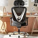 HOLLUDLE Ergonomic Mesh Office Chair - 3D Adjustable Lumbar Support & 3D Armrests, V-Shaped Back, Adjustable Desk Chair for Office & Home, Black